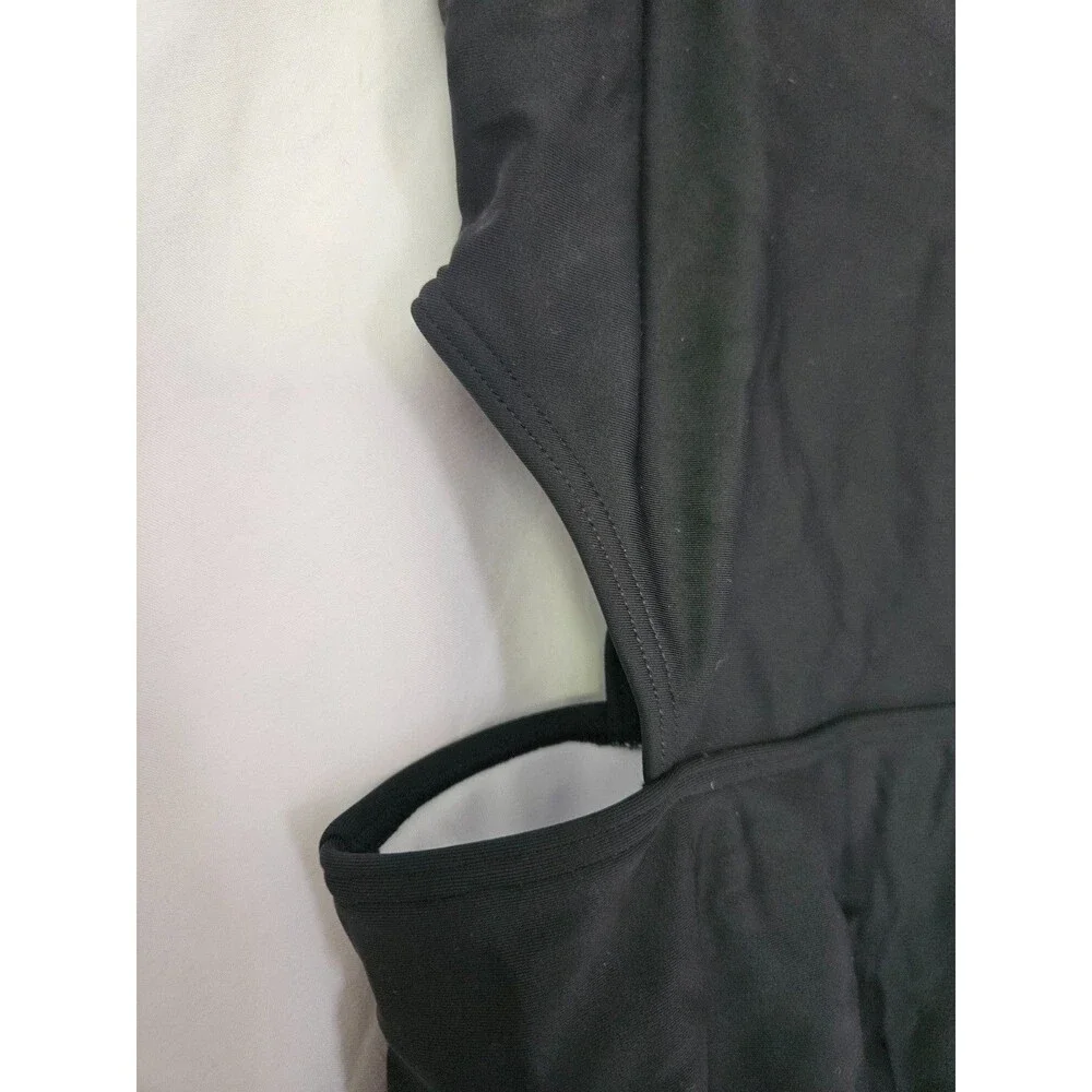 Kanu Surf Swimsuit Girls 12 Black‎ One Piece Cut Out Swimwear